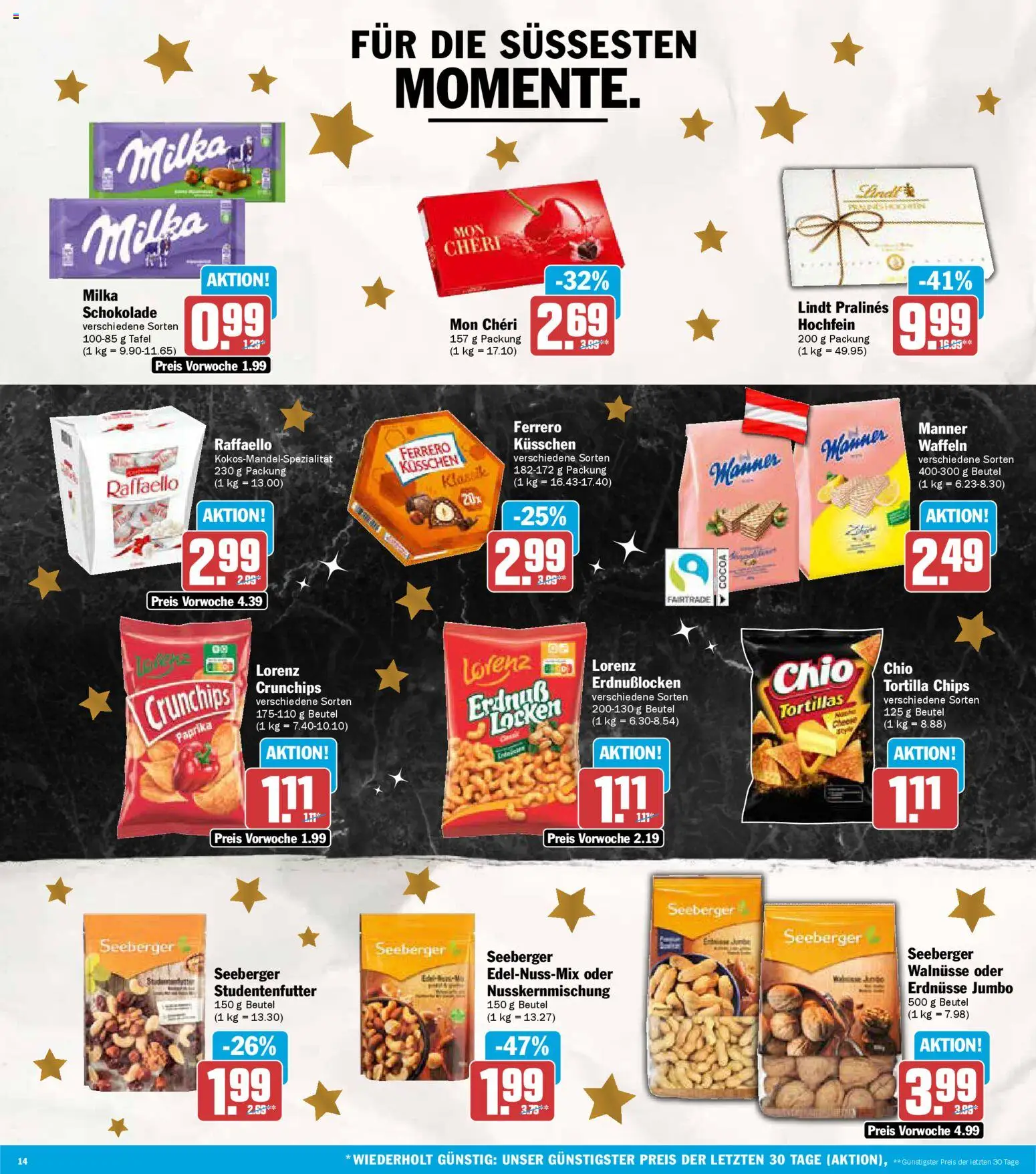 AEZ Prospekt 	 – gültig ab 15.12.2025 | Seite: 14 | Produkte: Raffaello, Erdnüsse, Paprika, Chips