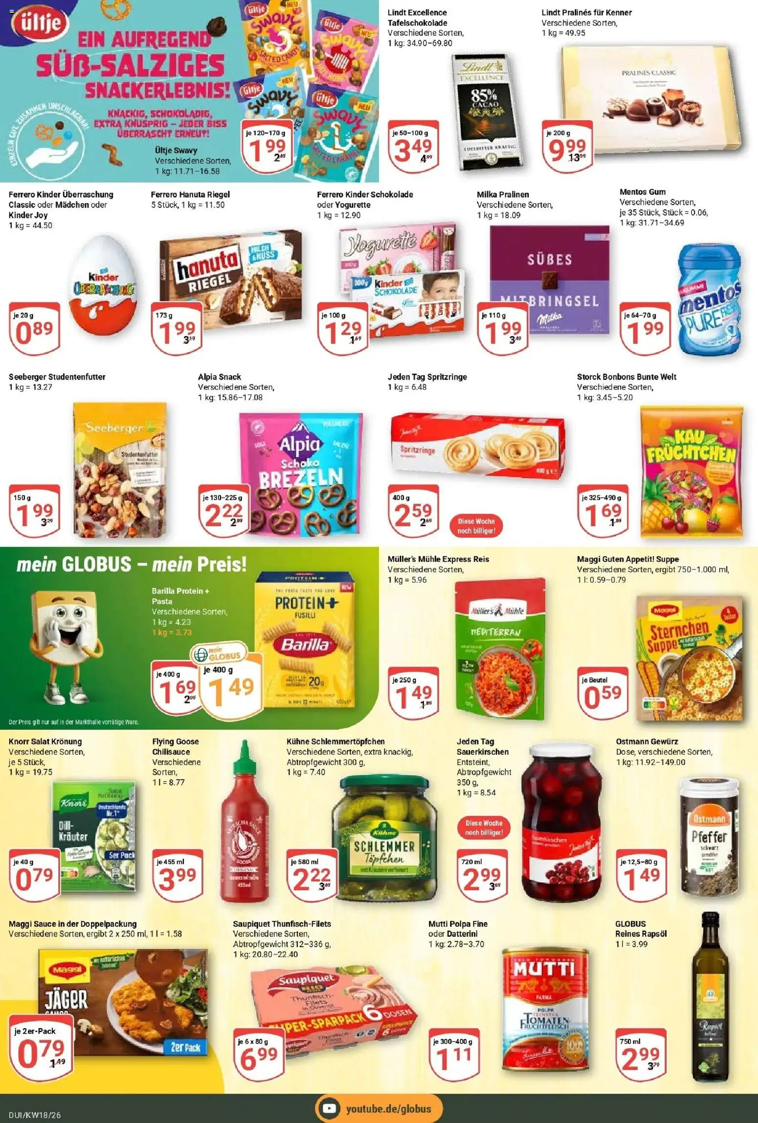 Globus Prospekt Duisburg	 – gültig ab 27.04.2026 | Seite: 12 | Produkte: Maggi, Yogurette, Barilla, Rapsöl