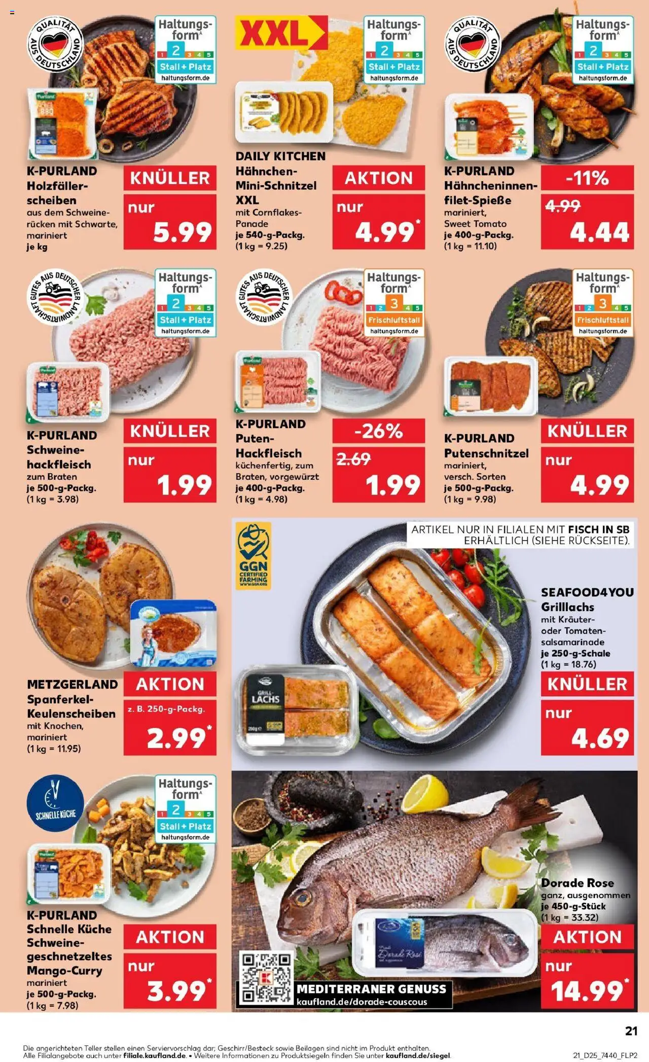 Kaufland prospekt Korbach	 - gültig ab dem 22.06.2025 | Seite: 34 | Produkte: Dorade, Tomaten, Schweinerucken, Hackfleisch