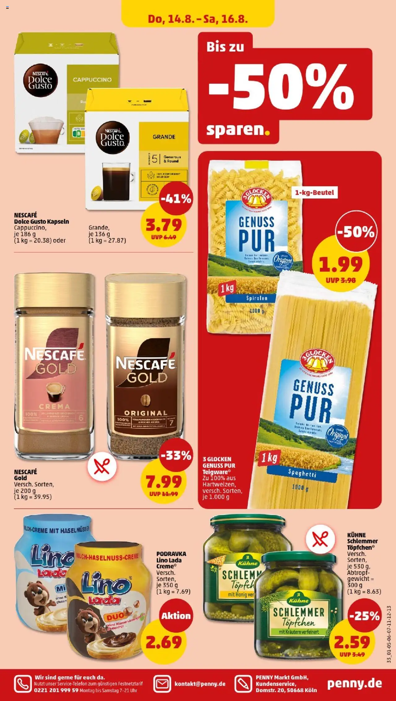 Penny - Mecklenburg-Vorpommern - gültig ab dem 11.08.2025 | Seite: 33 | Produkte: Nescafe, Dolce Gusto kapseln, Uhr, Dolce gusto