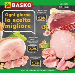 Anteprima del volantino Basko Salumi catalogo valido a partire dal 26.08.2025