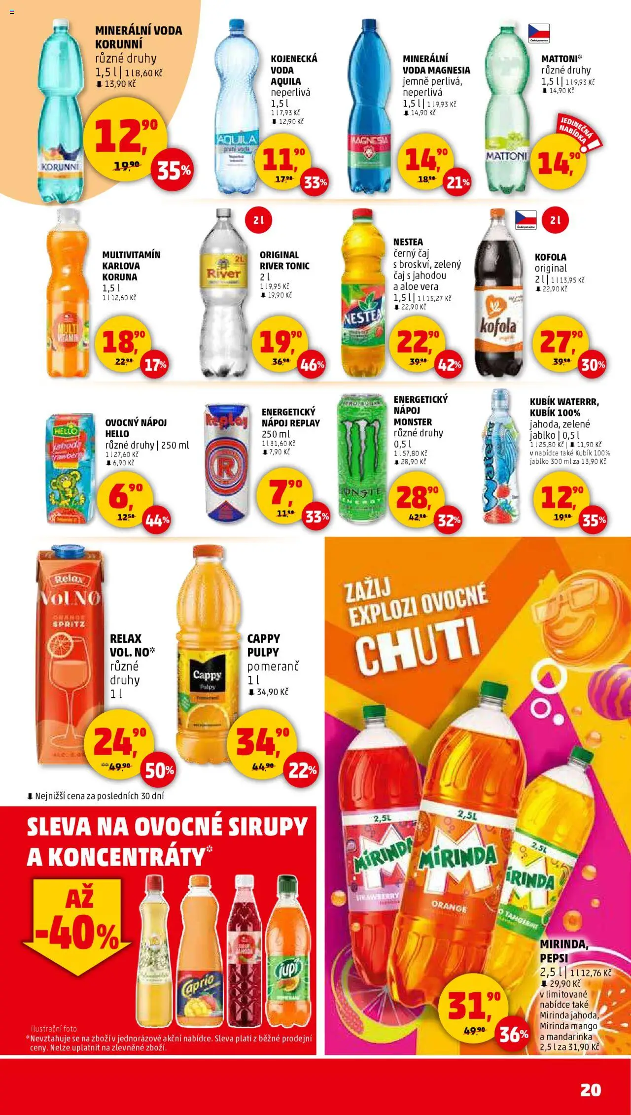 Penny Market leták - Čtvrtečník od 03.07.2025 | Strana: 20 | Produkty: Mattoni, Nestea, Energetický nápoj Replay, Energy drink
