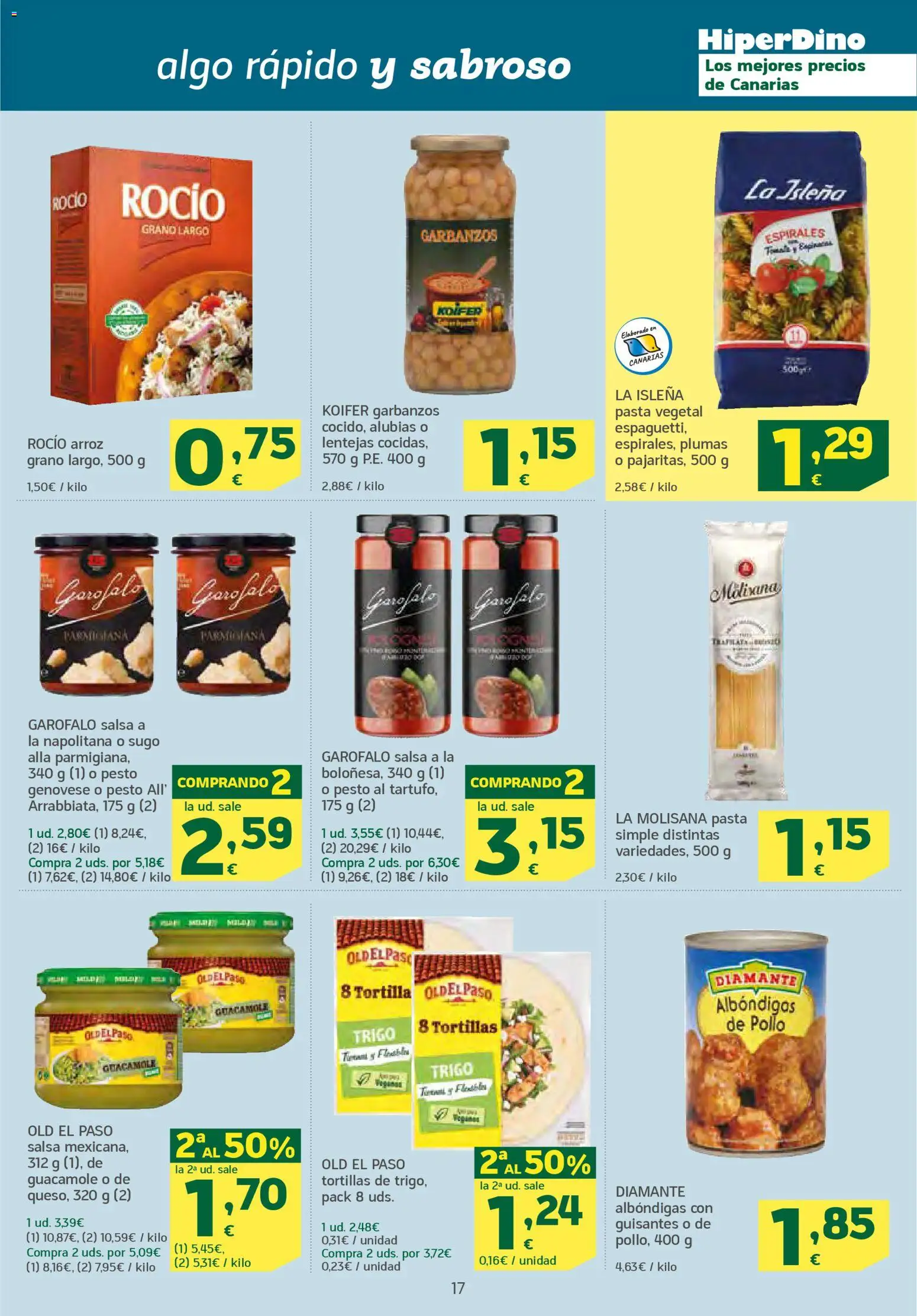 HiperDino folleto │ válido desde el 24.02.2026 | Página: 17 | Productos: Arroz, Pasta, Guacamole