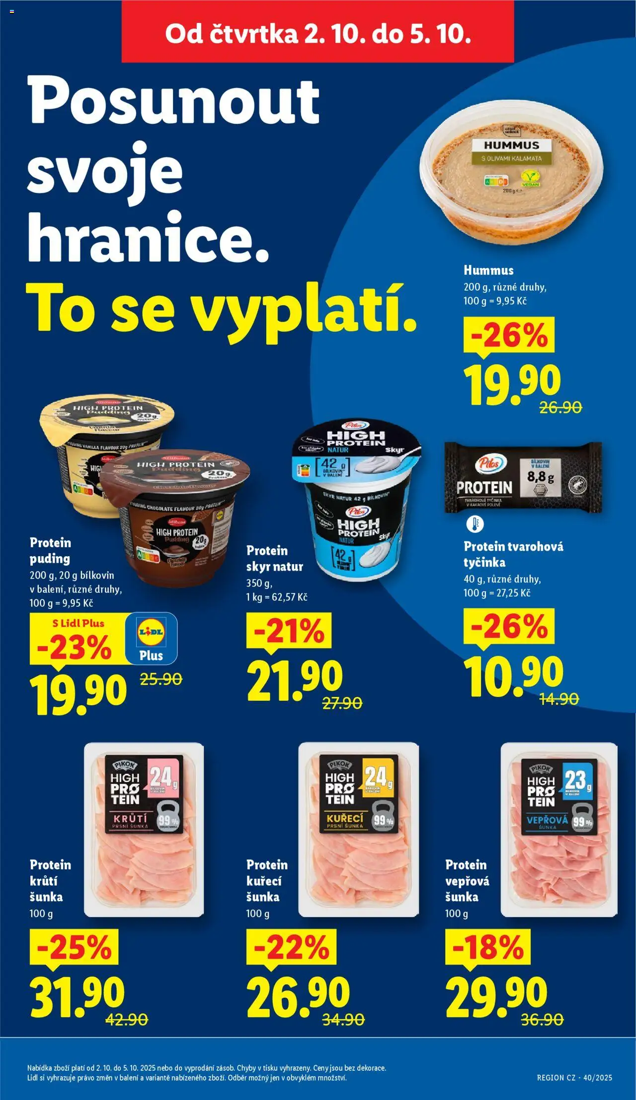Lidl leták od 02.10.2025 | Strana: 23 | Produkty: Krůtí šunka, Šunka, Protein pudding, Pikok