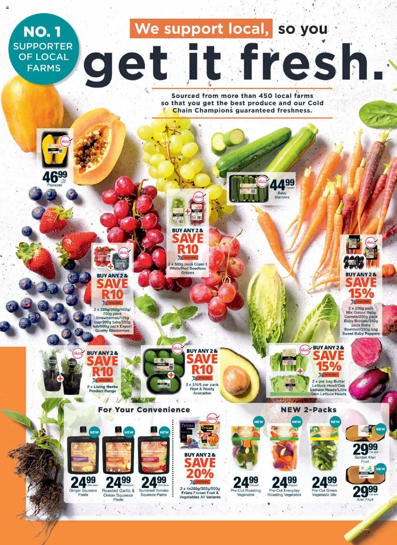 New Checkers catalogue – valid from 20.10.2025 | Page: 2 | Products: Blueberries, Kiwi, Avocados, Fruit
