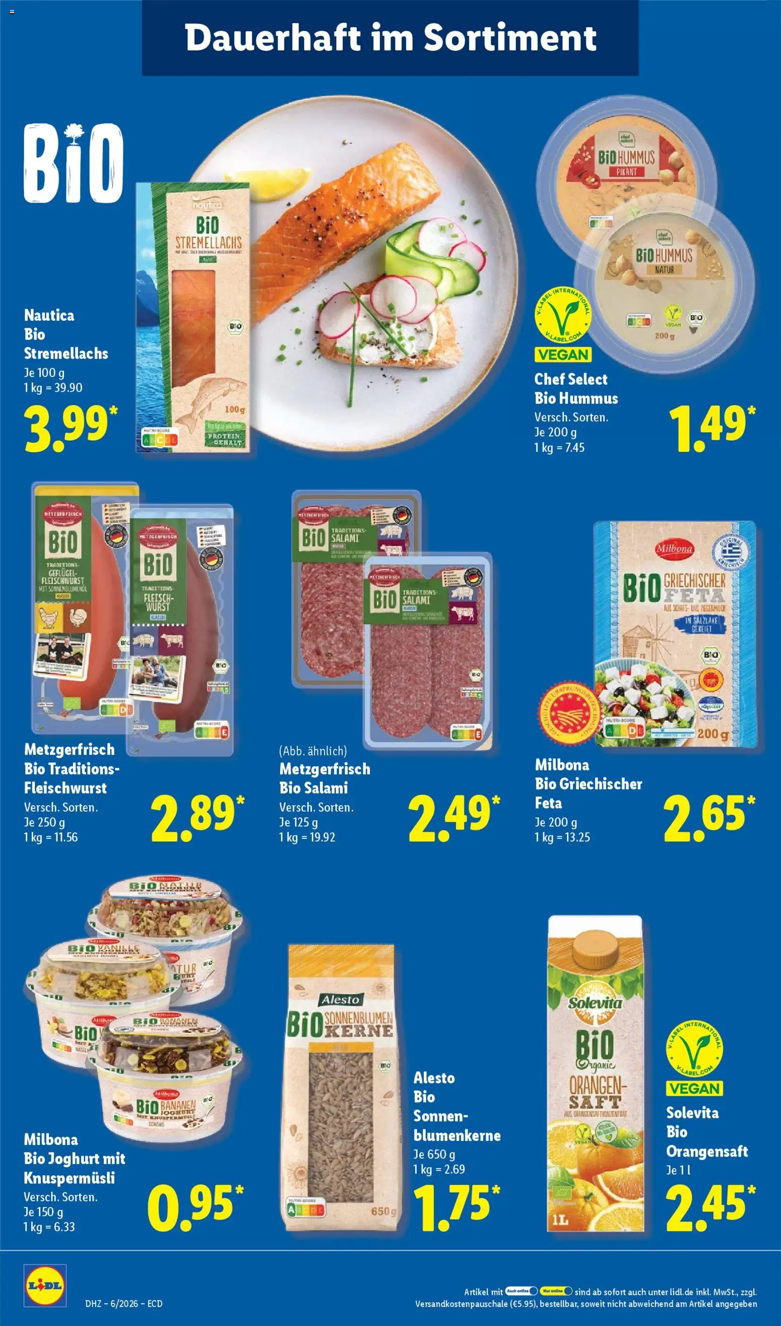 Lidl - Prospekt – gültig ab 02.02.2026 | Seite: 8 | Produkte: Feta, Bananen, Orangensaft, Saft