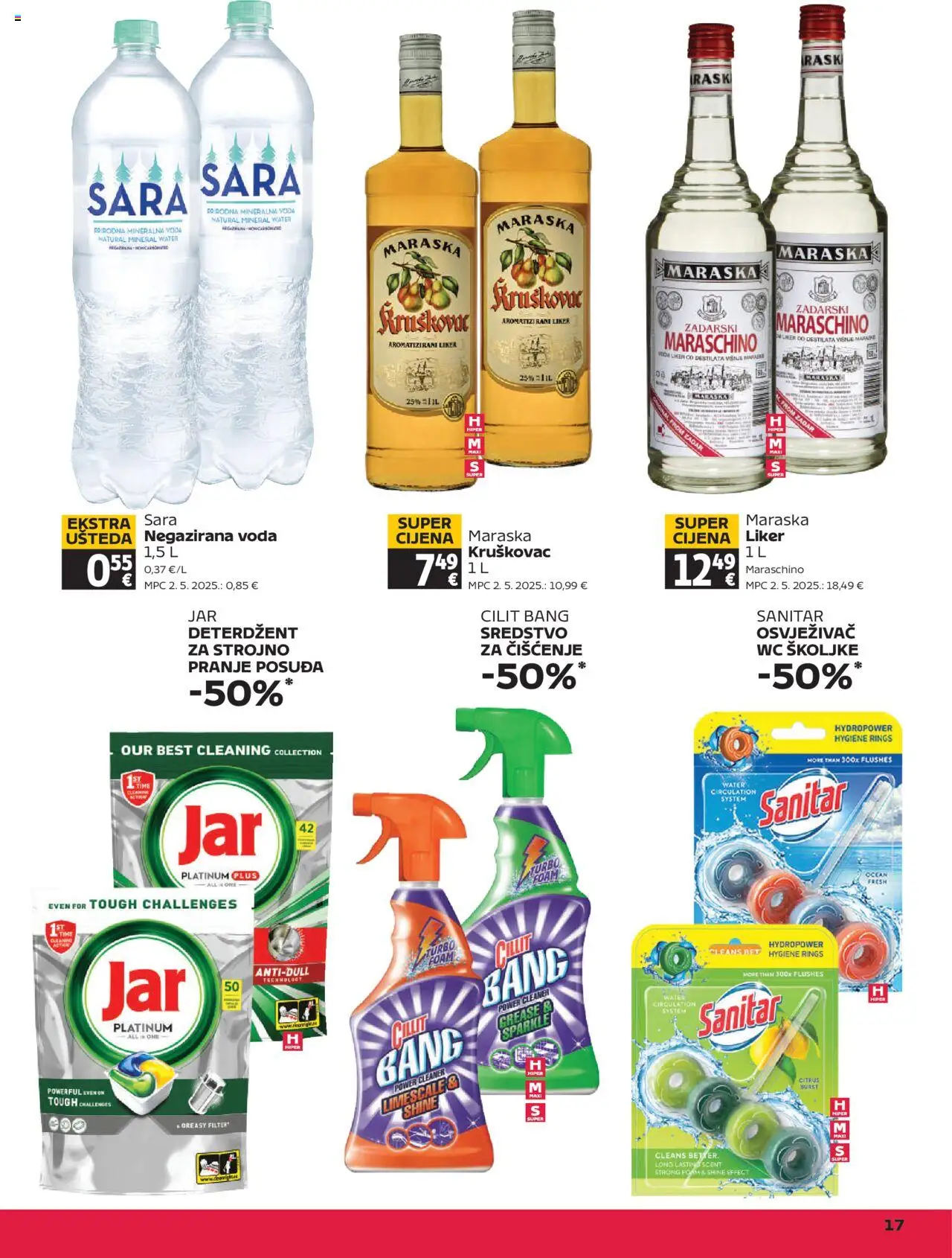 Tommy katalog | vrijedi od 11.09.2025 | Stranica: 17 | Proizvodi: Mineralna voda, Deterdžent, Voda, Liker