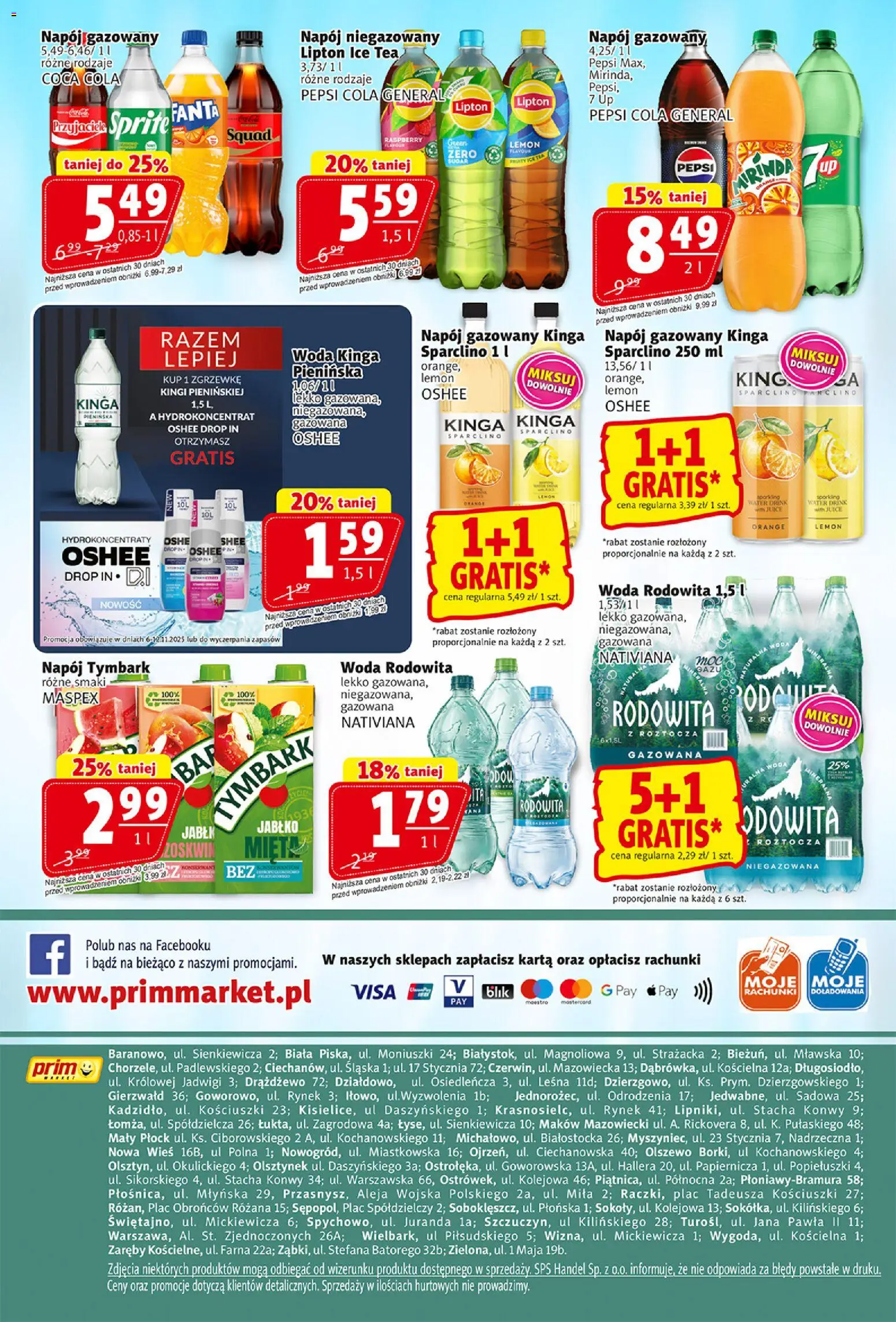 Prim Market Gazetka od 06.11.2025 | Strona: 16 | Produkty: Karta, Ice Tea, Sprite, Coca cola