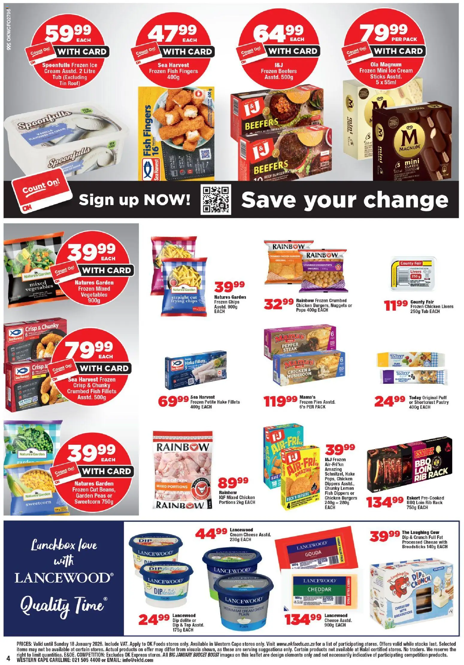 New OK Foods catalogue – valid from 05.01.2026 | Page: 4 | Products: Fish, Vegetables, Pepper, Lemon