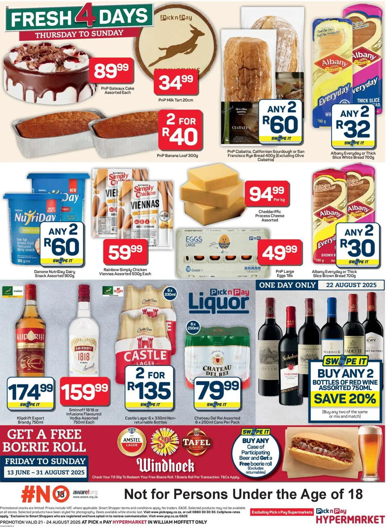 Pick n Pay Eastern Cape - Fresh Specials │ valid from 21.08.2025 | Page: 2 | Products: Case, Milk, Wine, Beer