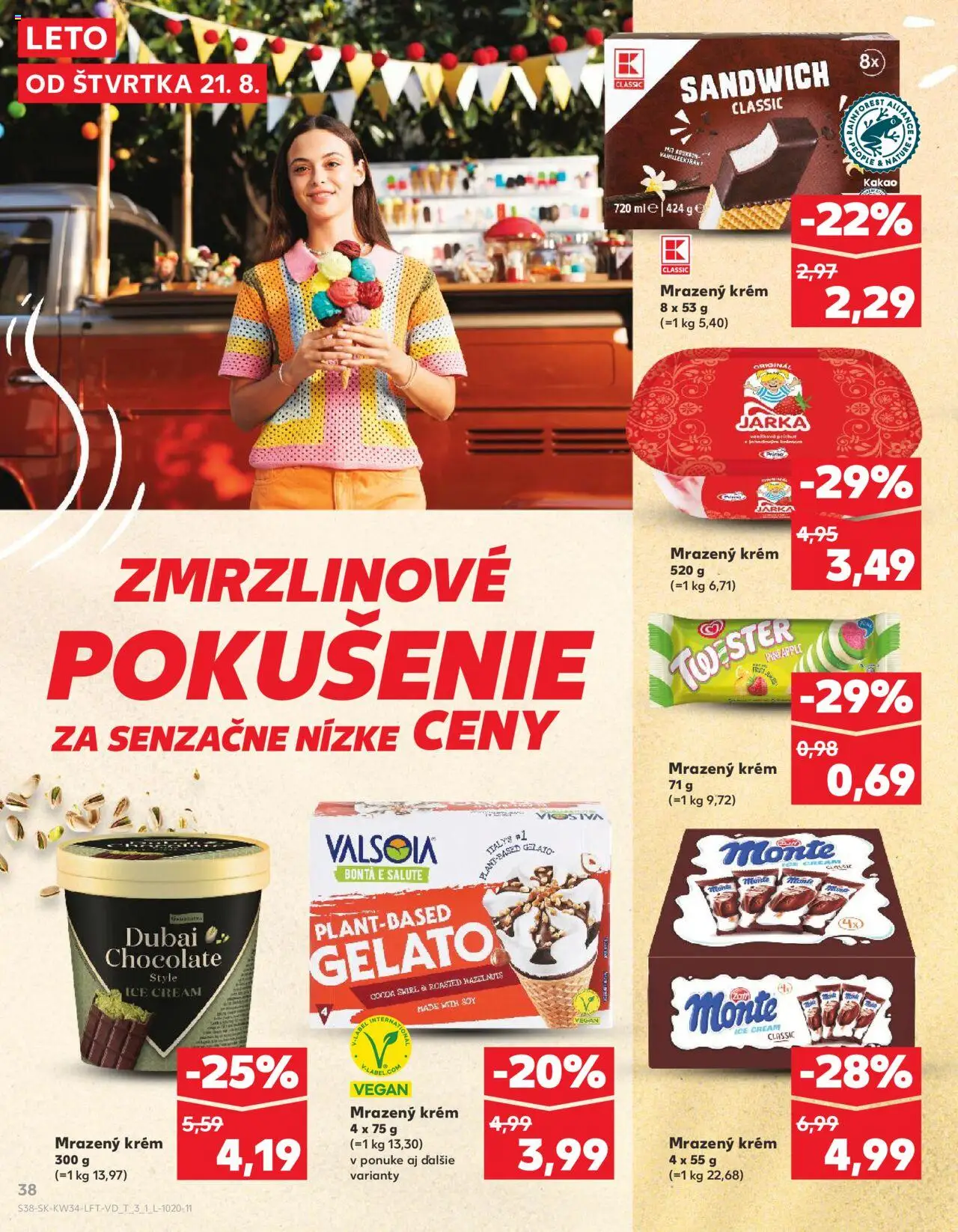 Nové Kaufland akcie – leták je platný od 21.08.2025 | Strana: 38 | Produkty: Krém, Kakao