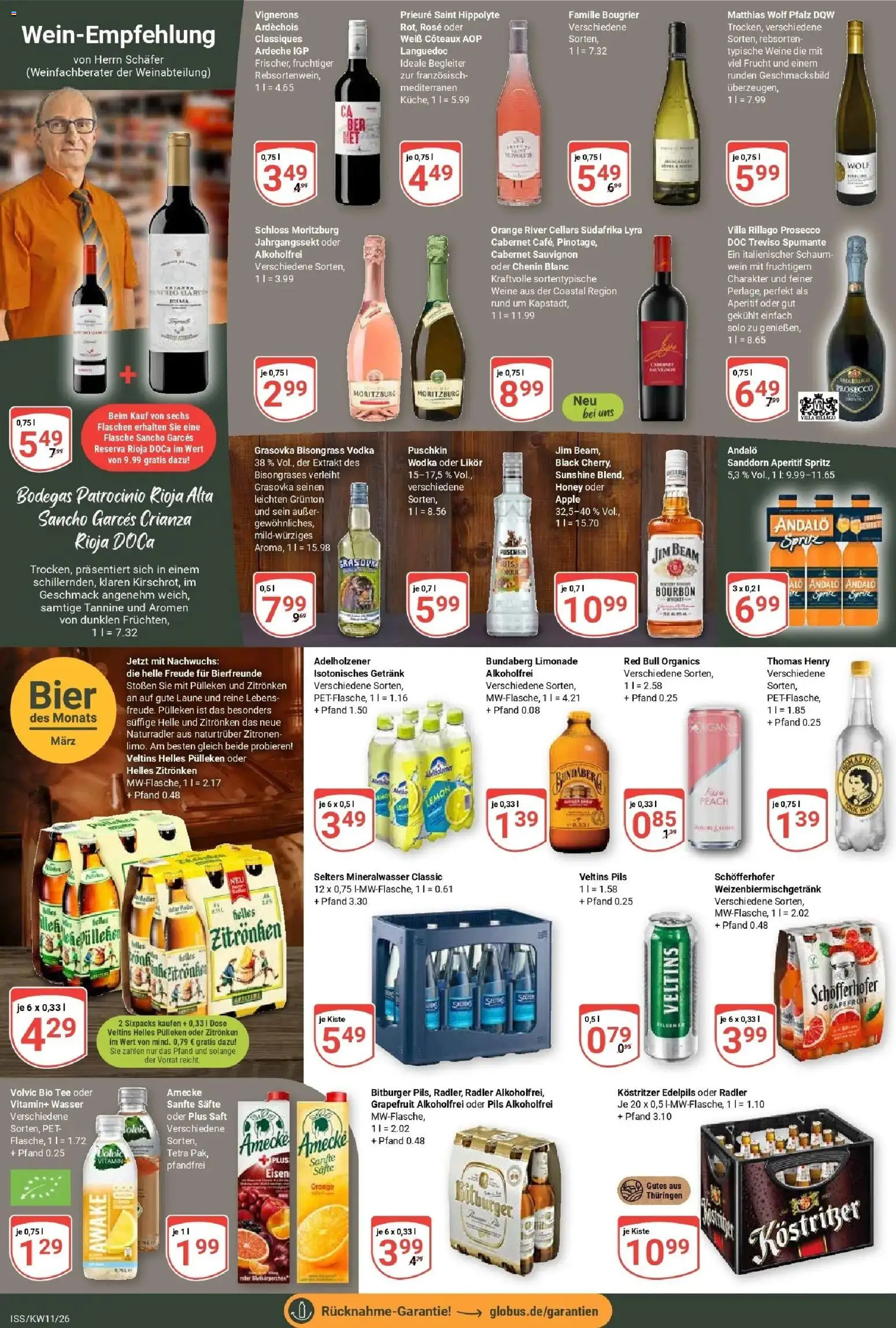 Globus prospekt Isserstedt	 – gültig ab 09.03.2026 | Seite: 15 | Produkte: Grapefruit, Prosecco, Radler, Zitronen