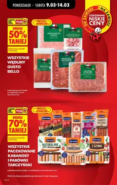 Pogląd oferty "Paluszki, Exclusive paluszki drobiowe" - ważna od 09.03.2026 | Strona: 12 | Produkty: Karta, Prosciutto, Salami, Wędliny