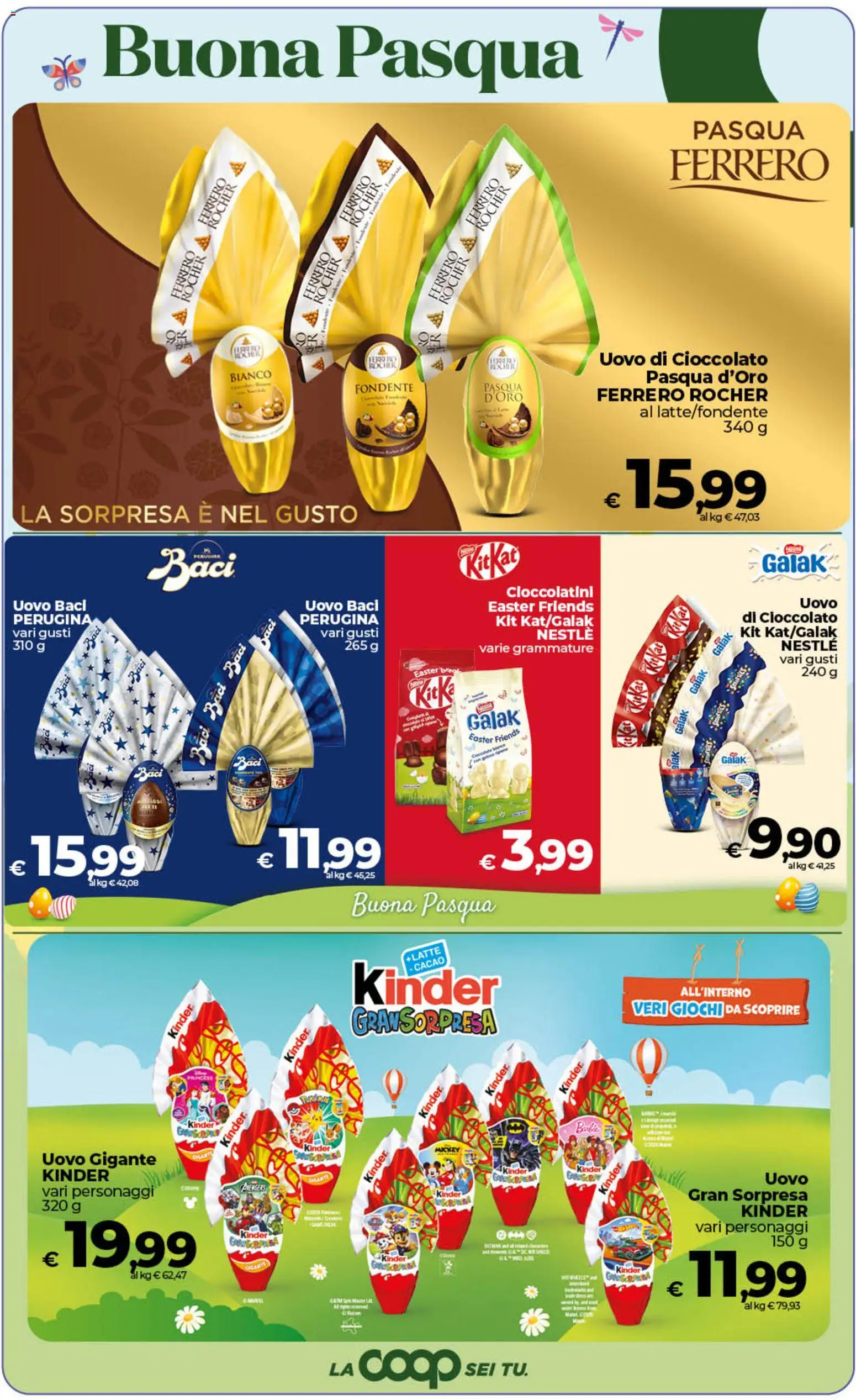 Volantino COOP del 26.03.2026 | Pagina: 6 | Prodotti: Cioccolato, Latte, Cacao, Cioccolatini