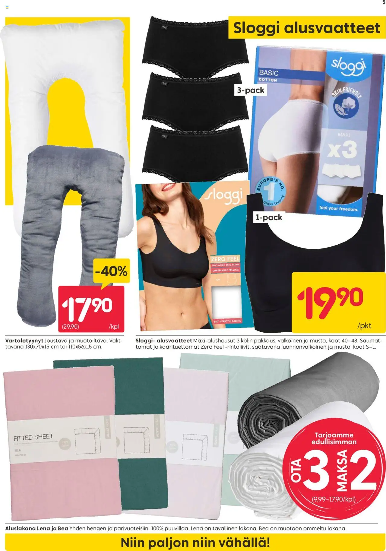  | Sivu: 5 | Tuotteet: Aluslakana, Alusvaatteet