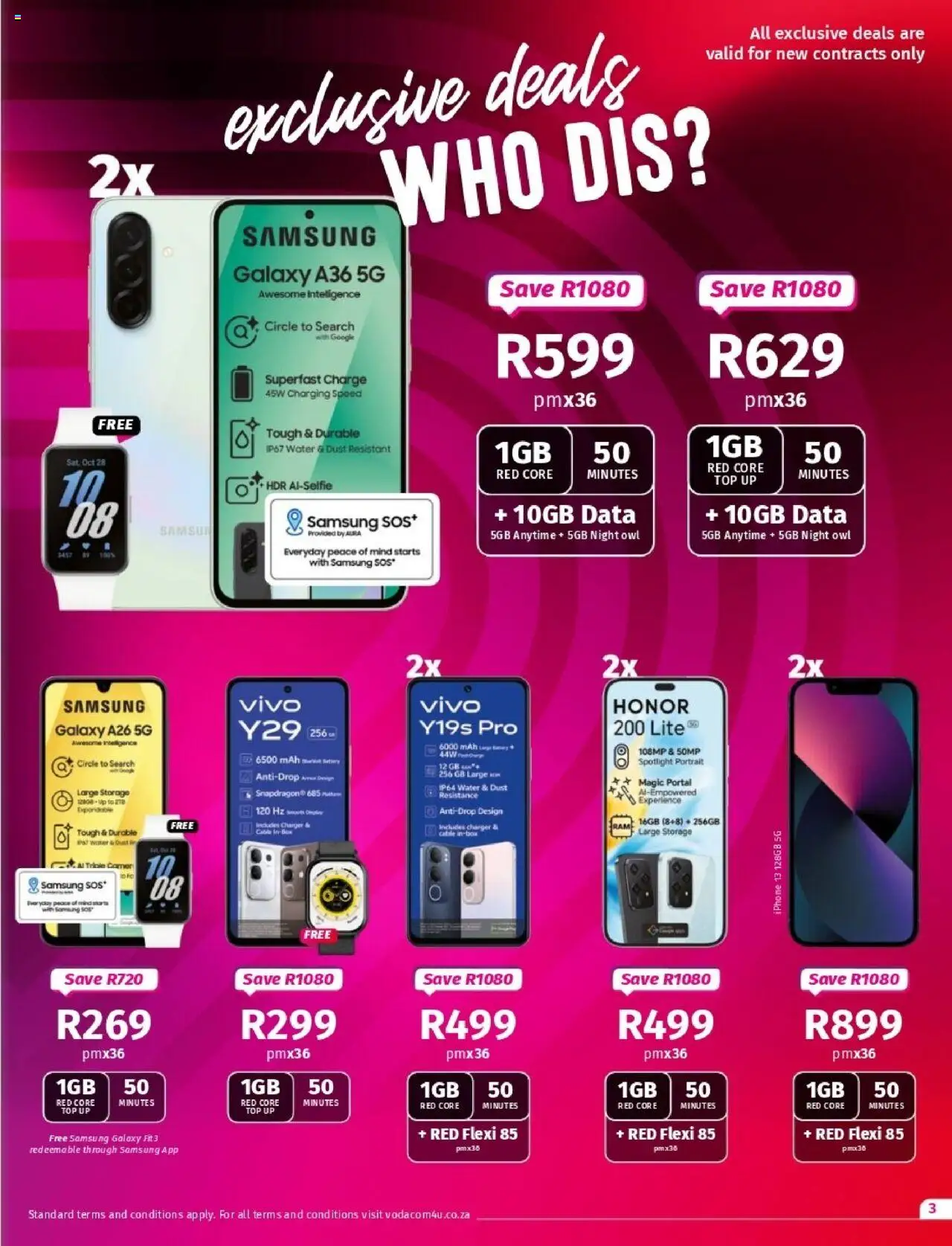 Vodacom Deals │ valid from 08.08.2025 | Page: 3 | Products: Shorts, Cable, Battery, Charger