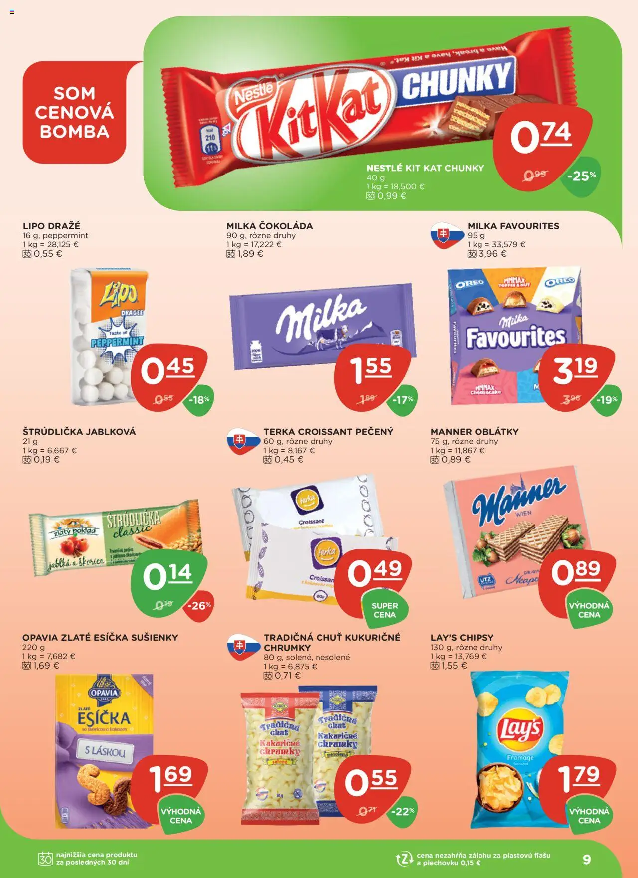 Terno leták │ platný od 10.07.2025 | Strana: 9 | Produkty: Jablká, Croissant, Čokoláda, Chipsy