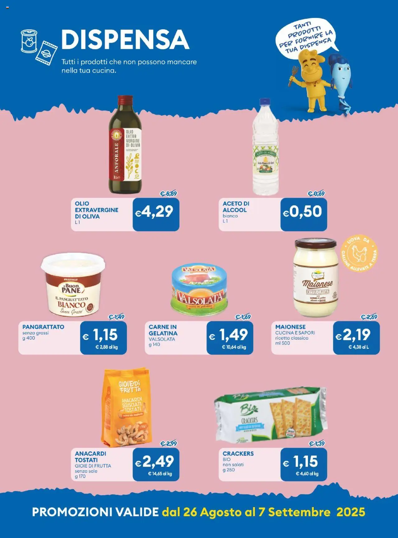 Volantino MD Discount del 26.08.2025 | Pagina: 19 | Prodotti: Pane, Frutta, Olio, Aceto