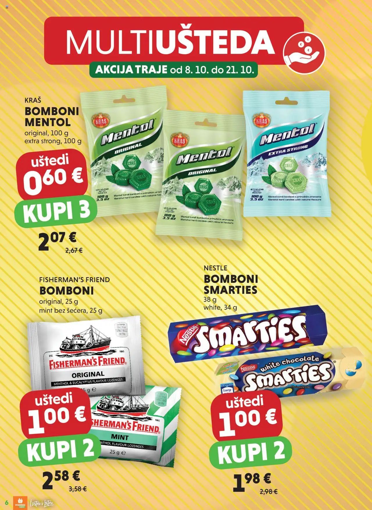 Studenac katalog | vrijedi od 08.10.2025 | Stranica: 6 | Proizvodi: Bomboni