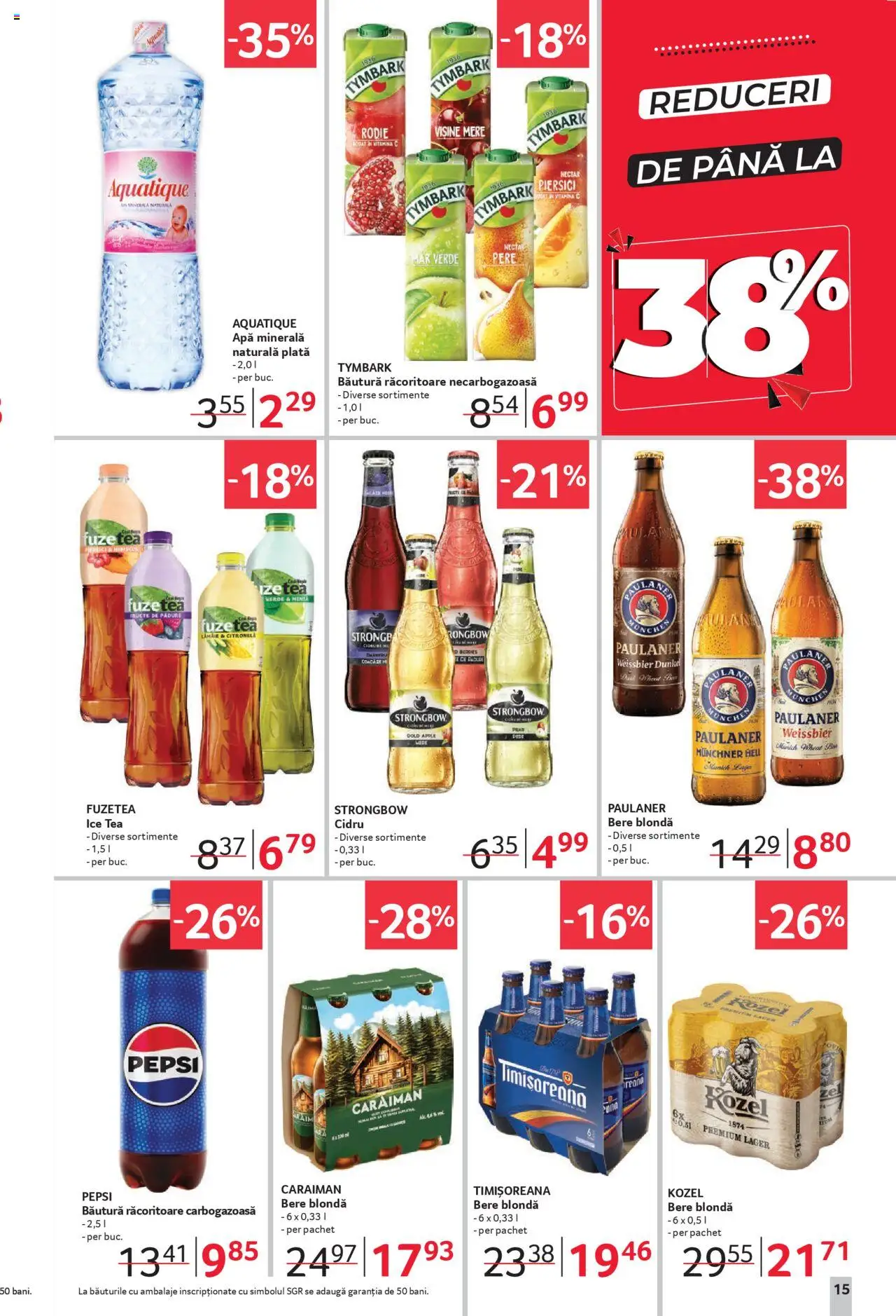 Noul catalog Selgros – valabil de la 19.09.2025 | Pagină: 15 | Produse: Yazı tahtası kalemi, Bere, Ice tea, Fructe