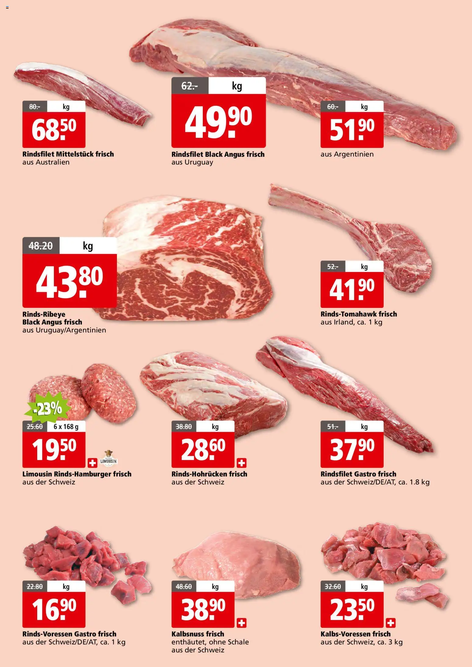 Aligro Aktionen Fleischfestival Schlieren, Gossau SG, Frauenfeld, Rapperswil-Jona, Sargans, Bern, Brüttisellen, Pratteln, Emmen, Spreitenbach – gültig ab 23.02.2026 | Seite: 3