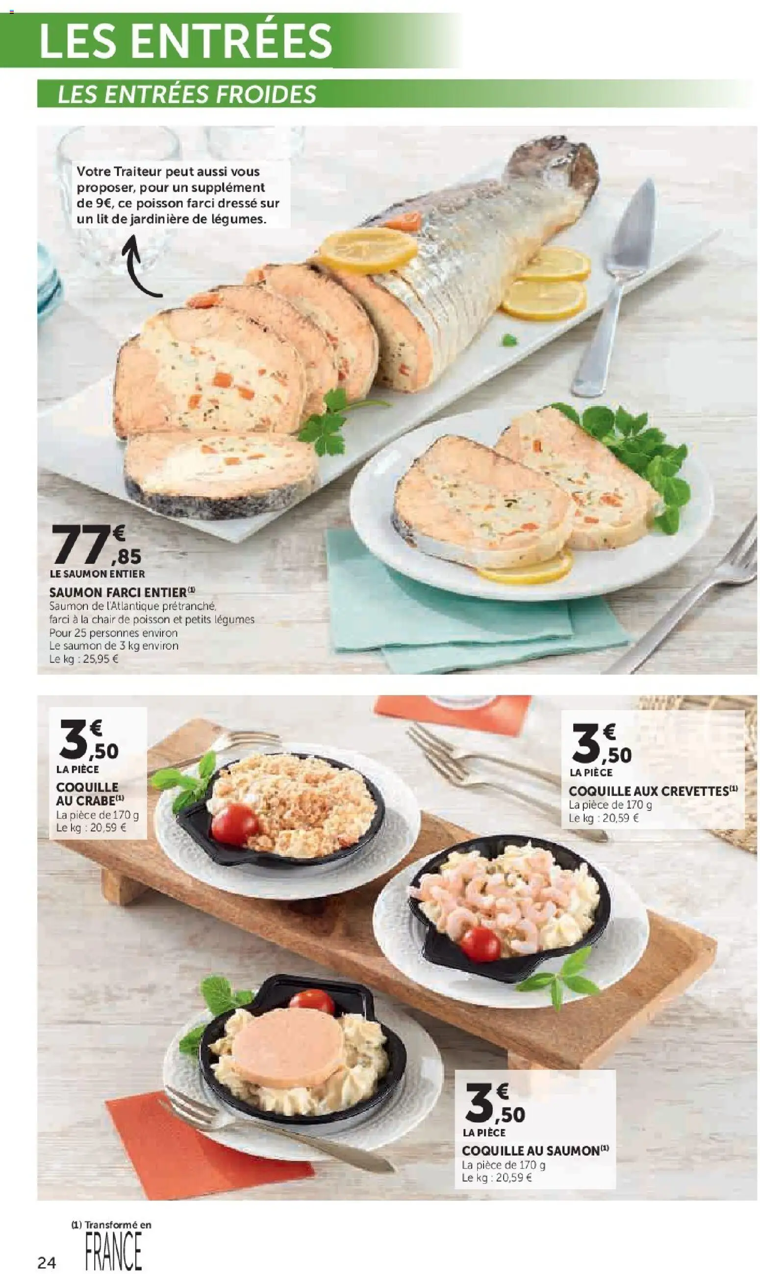 {H1} | Page: 24 | Produits: Saumon entier, Lit, Poisson, Saumon