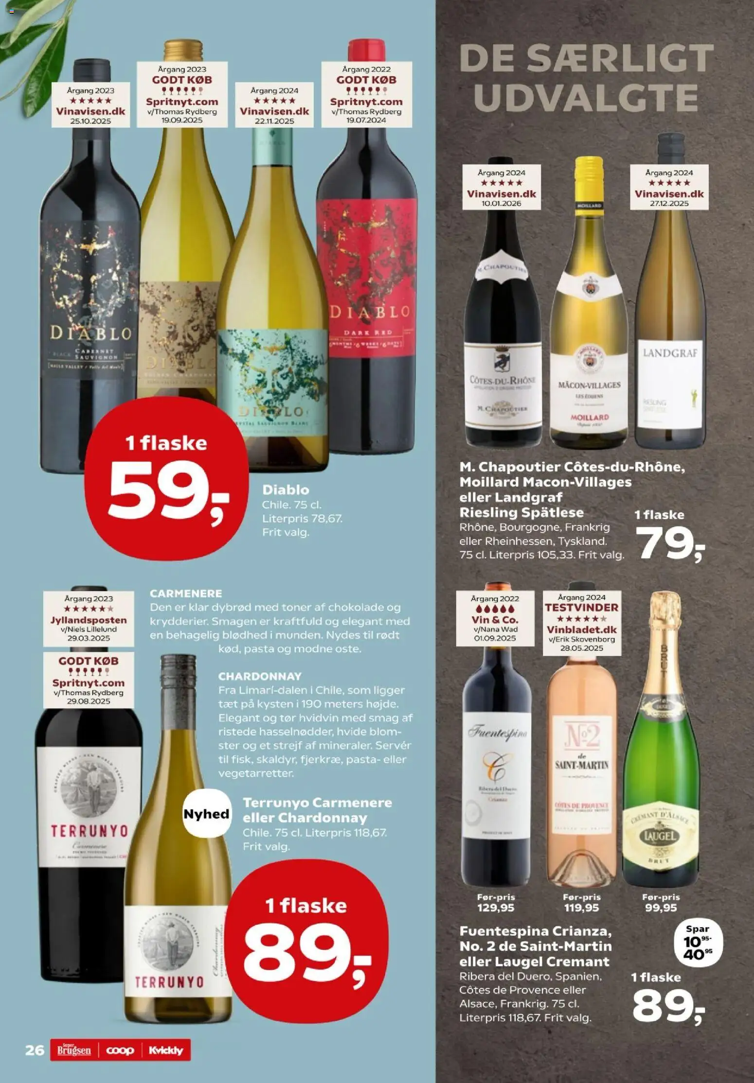 Kvickly tilbudsavis – gyldig fra 06.03.2026 | Side: 27 | Produkter: Chokolade, Vin, Pasta, Søm