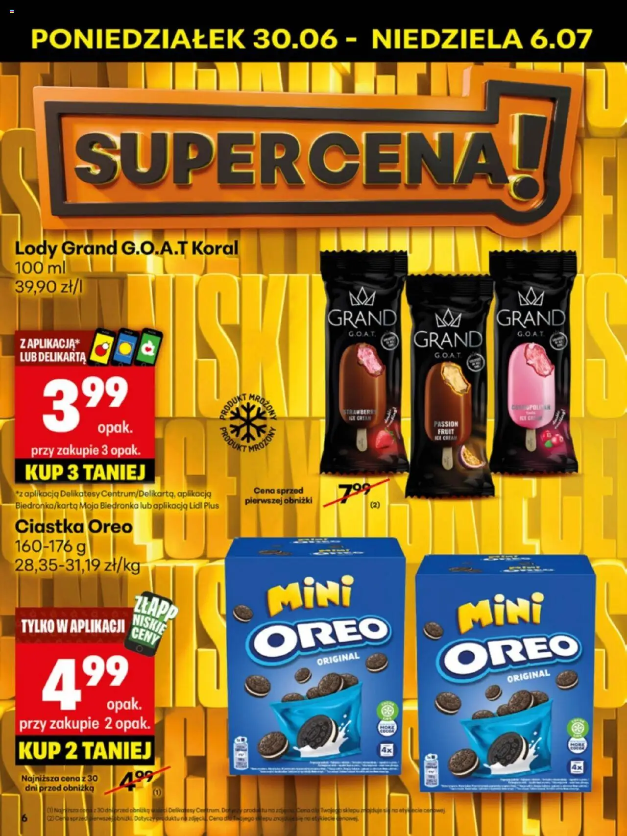 Delikatesy Centrum Gazetka - Sklepy Własne od 30.06.2025 | Strona: 6 | Produkty: Delikatesy, Ciastka Oreo, Ciastka, Lody