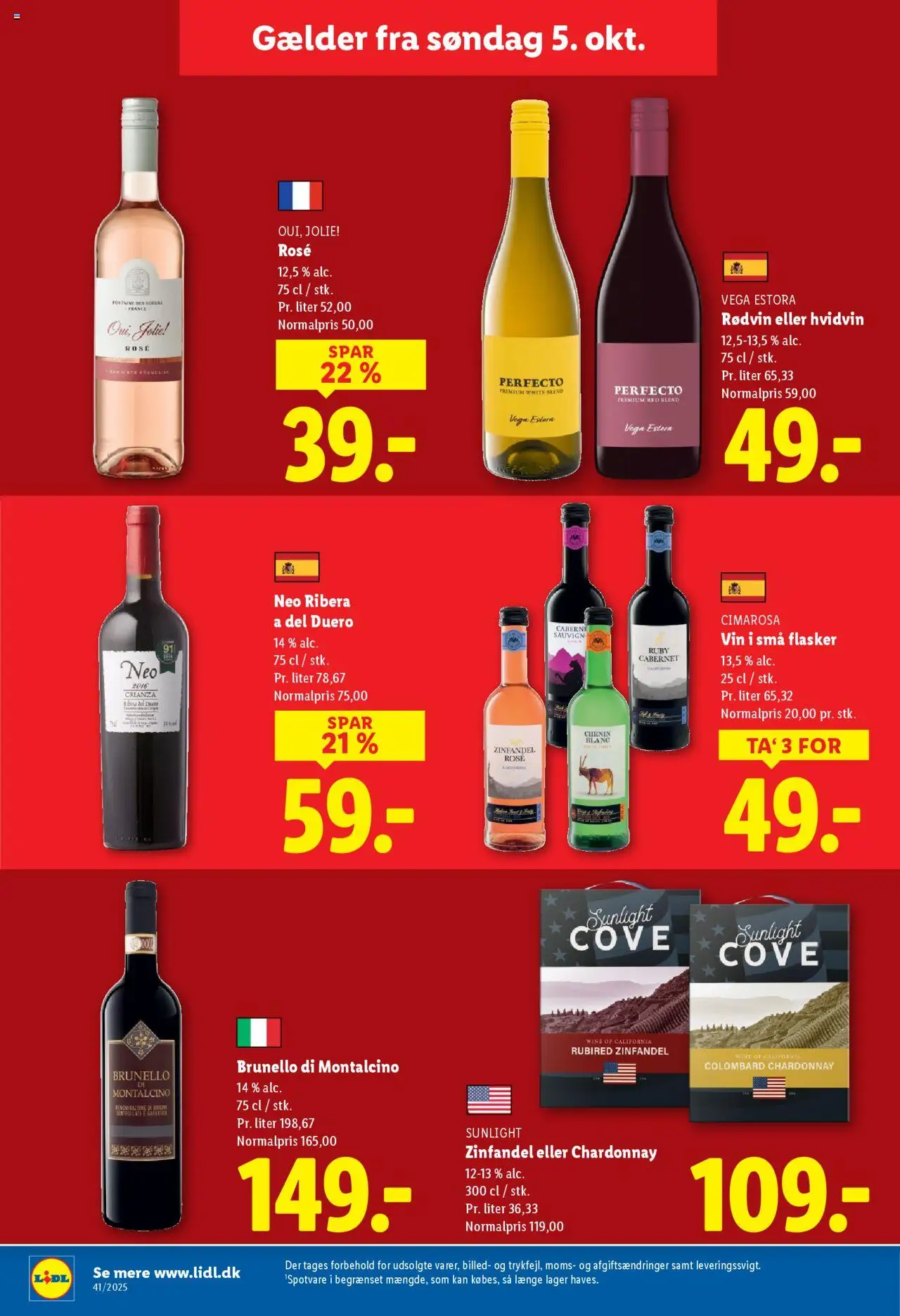 Lidl tilbudsavis – gyldig fra 05.10.2025 | Side: 9 | Produkter: Vin, Søm