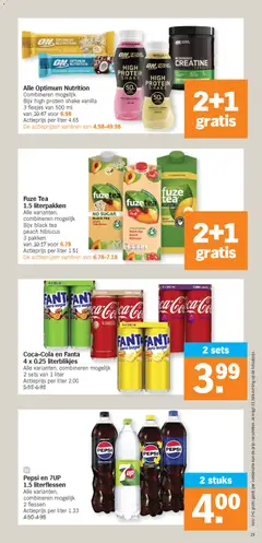 Pepsi en 7UP, 1.5 literflessen. Alle varianten, combineren mogelijk 2 flessen - Voorbeeld van een folder van Albert Heijn, geldig van 09.02.2026 | Pagina: 19