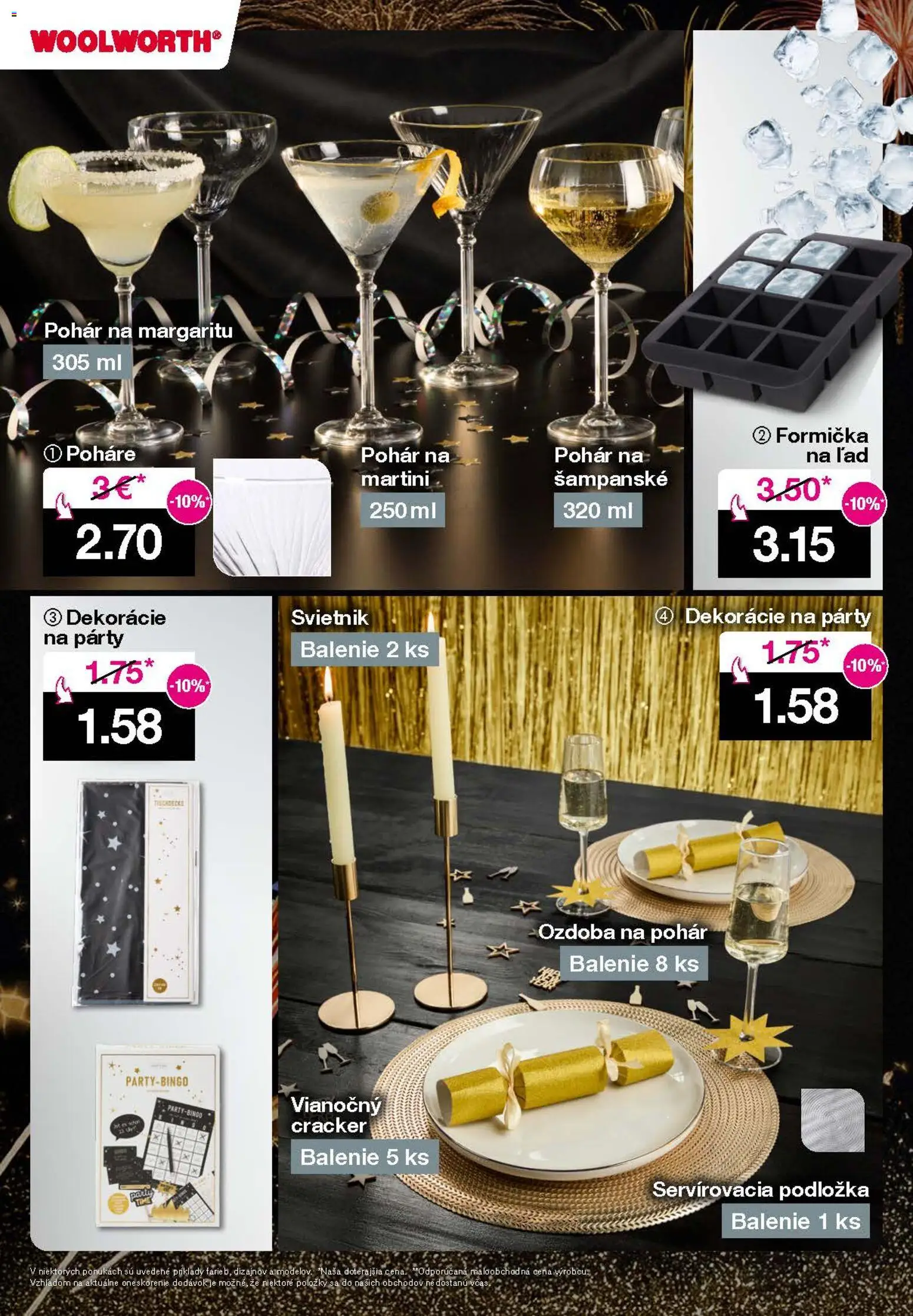 Nové Woolworth akcie – leták je platný od 12.12.2025 | Strana: 13 | Produkty: Svietnik, Šampanské