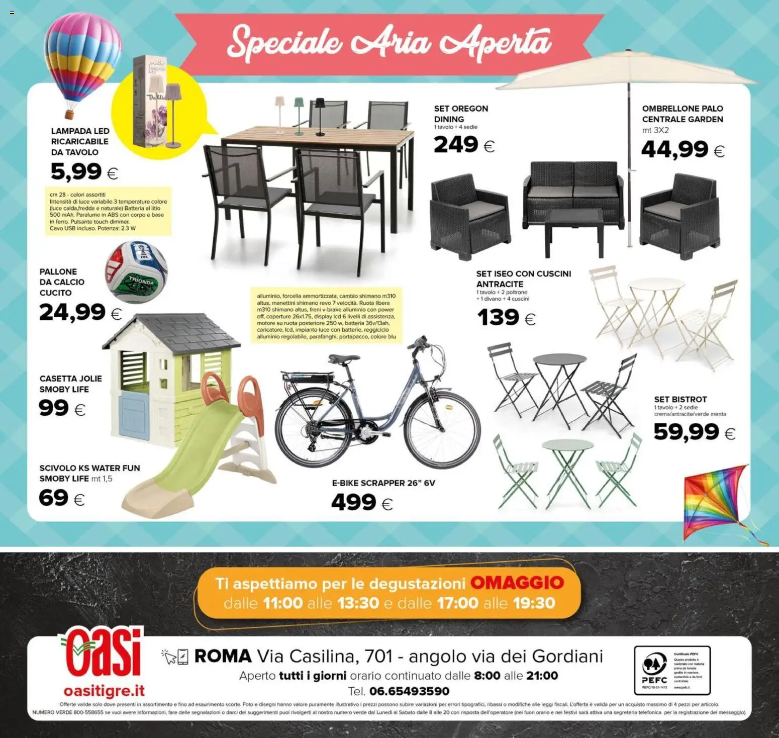 Volantino Oasi del 07.04.2026 | Pagina: 24 | Prodotti: Ombrellone, Cavo, USB, Batteria