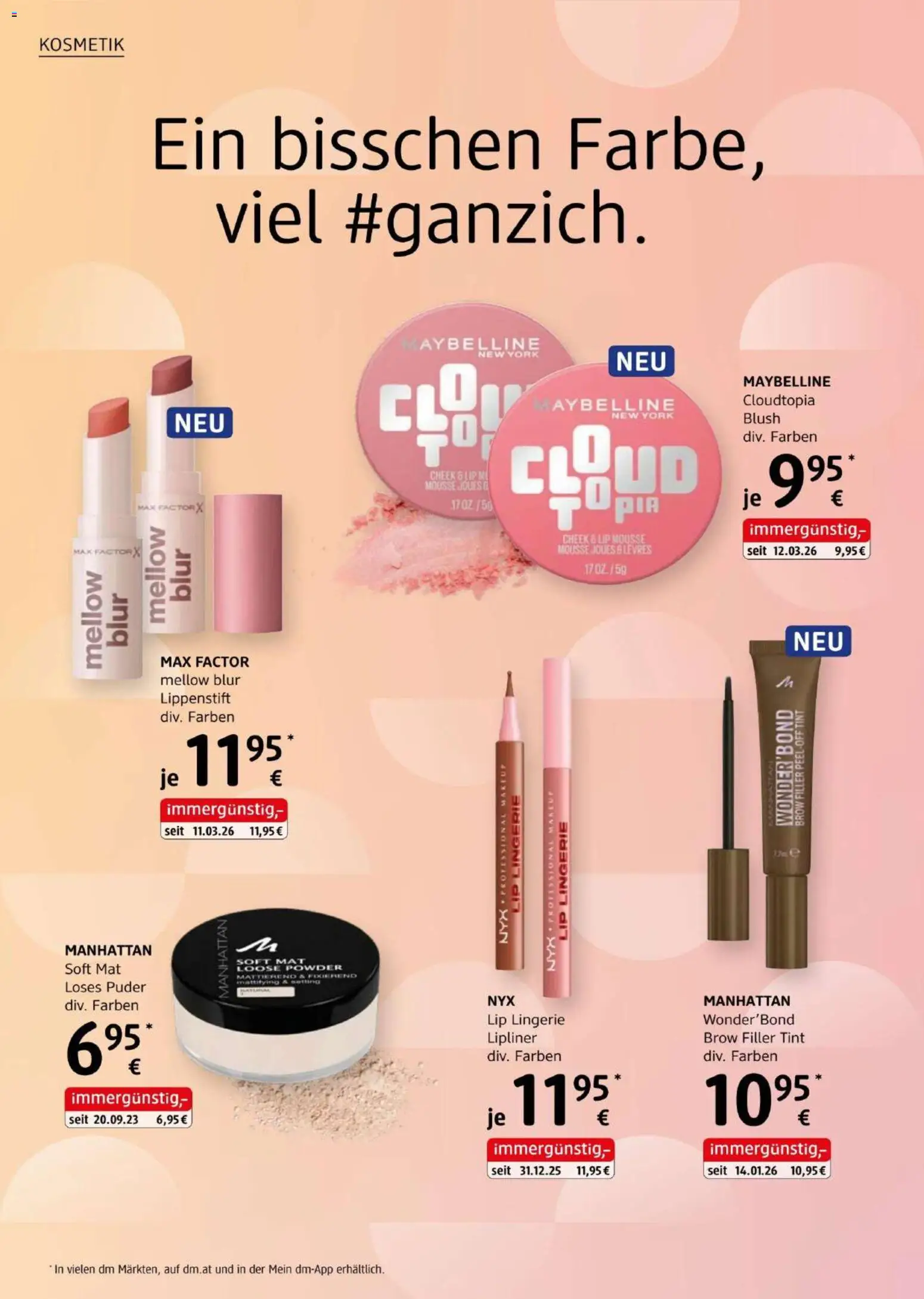 dm drogerie markt Journal April 2026 gültig ab 09.04.2026 | Seite: 4 | Produkte: Puder, Lippenstift