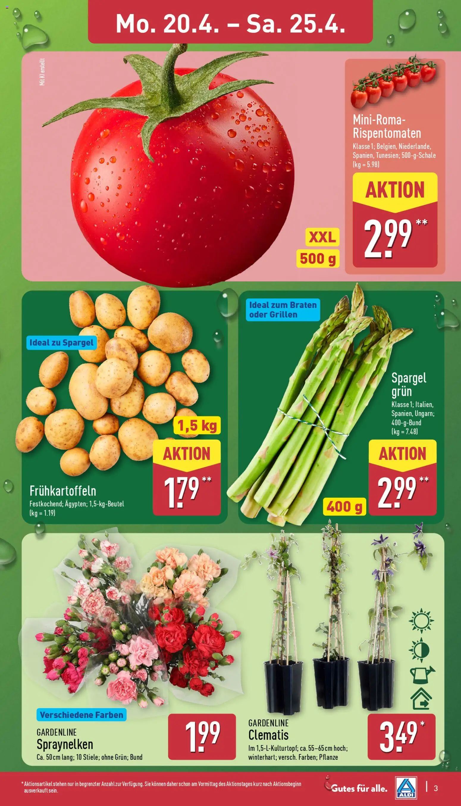 Aldi Prospekt 	 – gültig ab 20.04.2026 | Seite: 3 | Produkte: Spargel