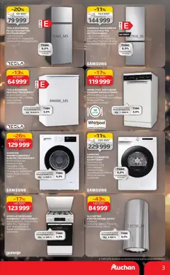 Auchan Black Friday - amely érvényes a következő dátumtól: 06.11.2025 | Oldal: 3 | Termékek: Sütő, Grill, Elöltöltős mosógép, Samsung