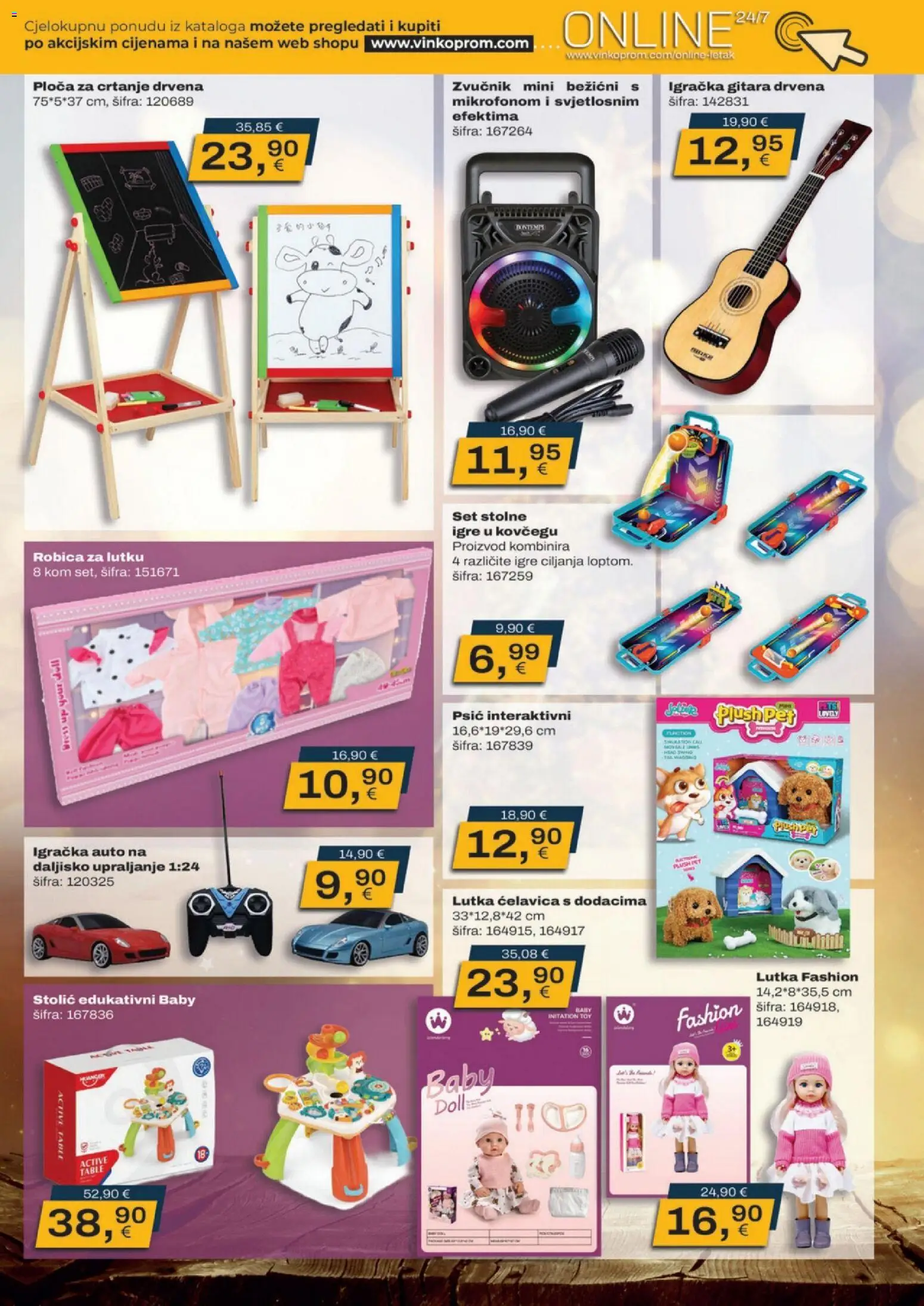Vinkoprom katalog | vrijedi od 24.11.2025 | Stranica: 7 | Proizvodi: Lutka, Stolić, Zvučnik
