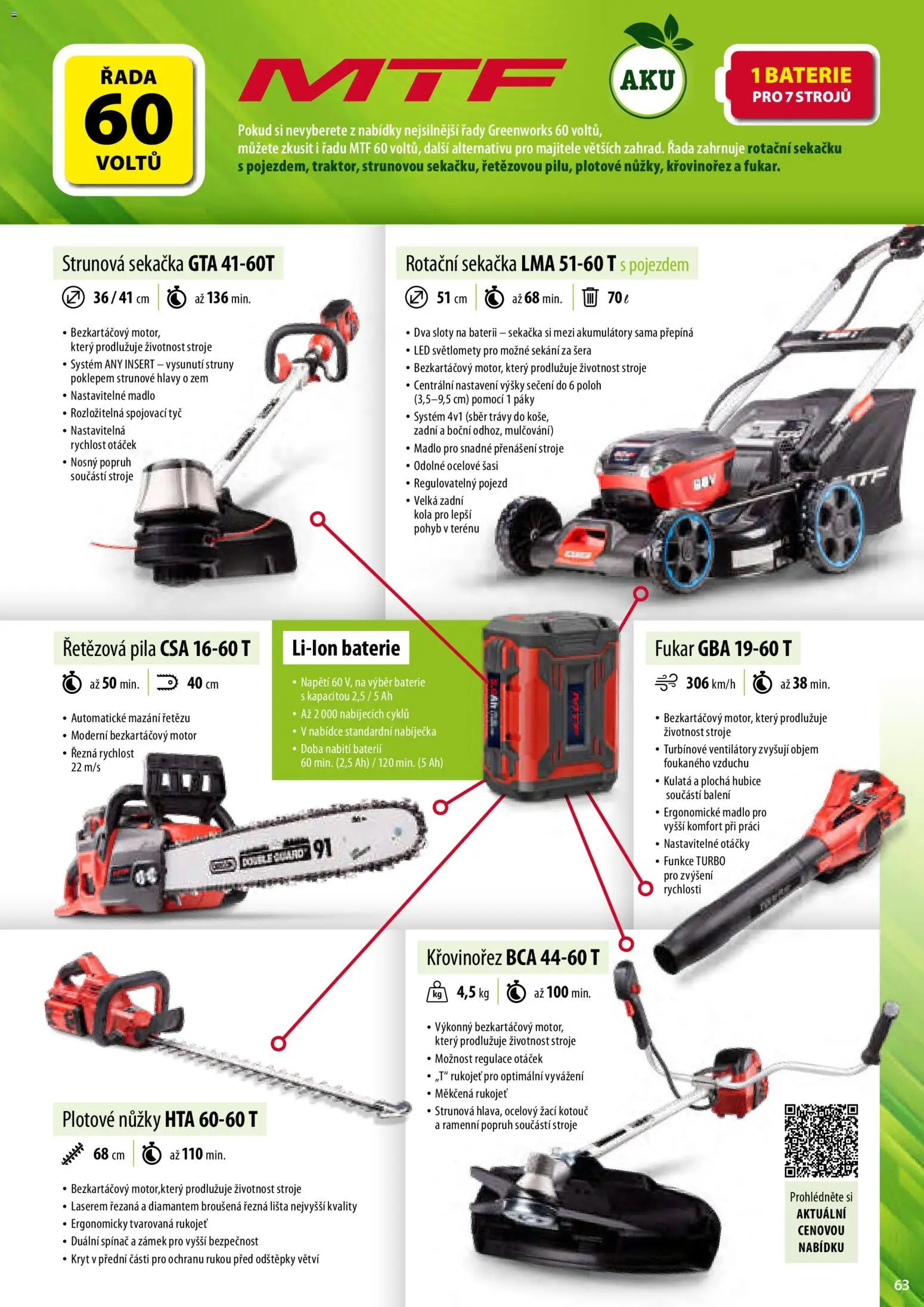 Mountfield katalog od 02.04.2026 | Strana: 63 | Produkty: Strunová sekačka, Madlo, Křovinořez, LED
