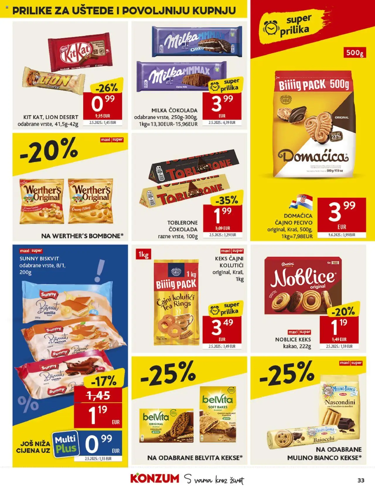 Konzum HR akciós ujság - amely érvényes a következő dátumtól: 17.09.2025 | Oldal: 33 | Termékek: Tea