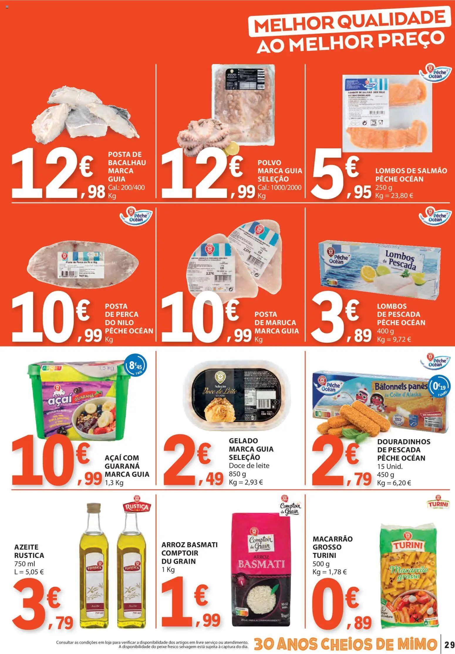 E.Leclerc folheto │ válido de 02.01.2026 | Página: 29 | Produtos: Gelado, Leite, Arroz, Macarrão