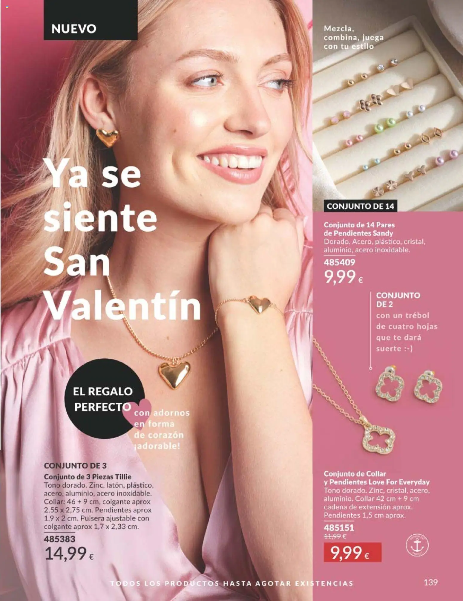 Catálogo AVON campaña 1 │ válido desde el 01.01.2026 | Página: 139 | Productos: Pendientes, Té, Juega