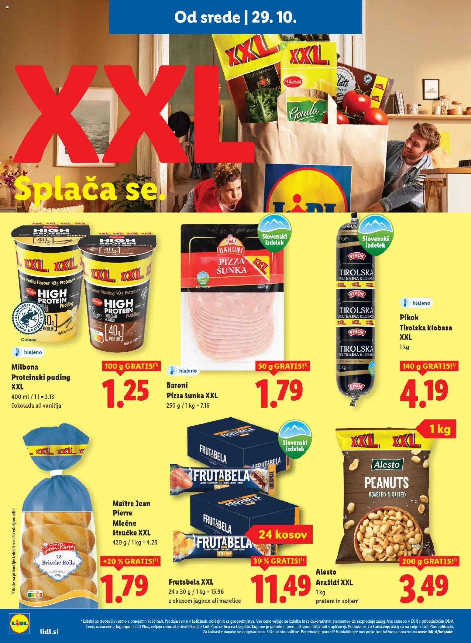 Novi Lidl katalog ponudbe – veljaven od 29.10.2025 | Stran: 14 | Izdelki: Marelice, Puding, Sunka, Jagode