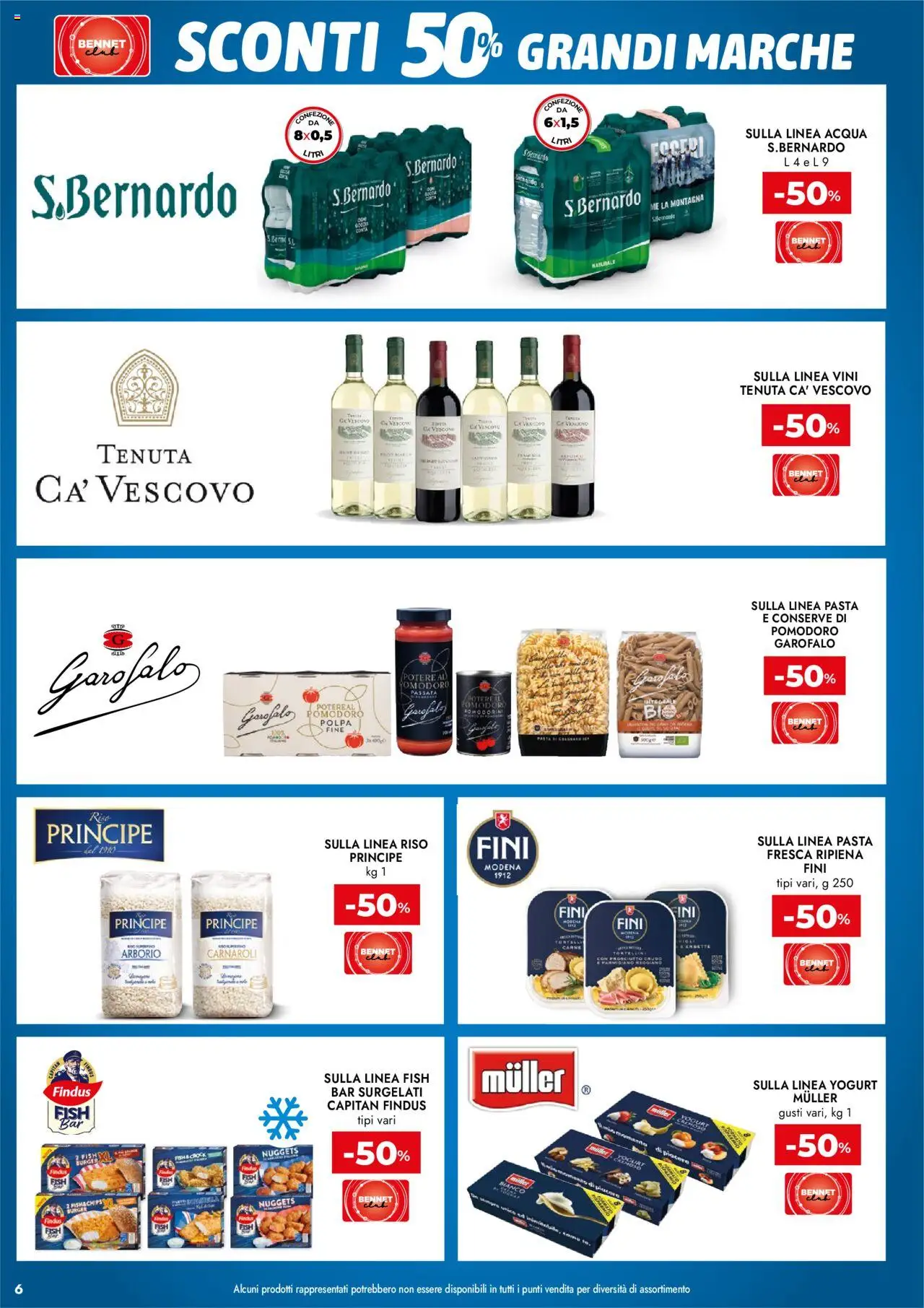Volantino bennet del 11.09.2025 | Pagina: 6 | Prodotti: Pomodori, Pasta, Parmigiano reggiano, Tortelli