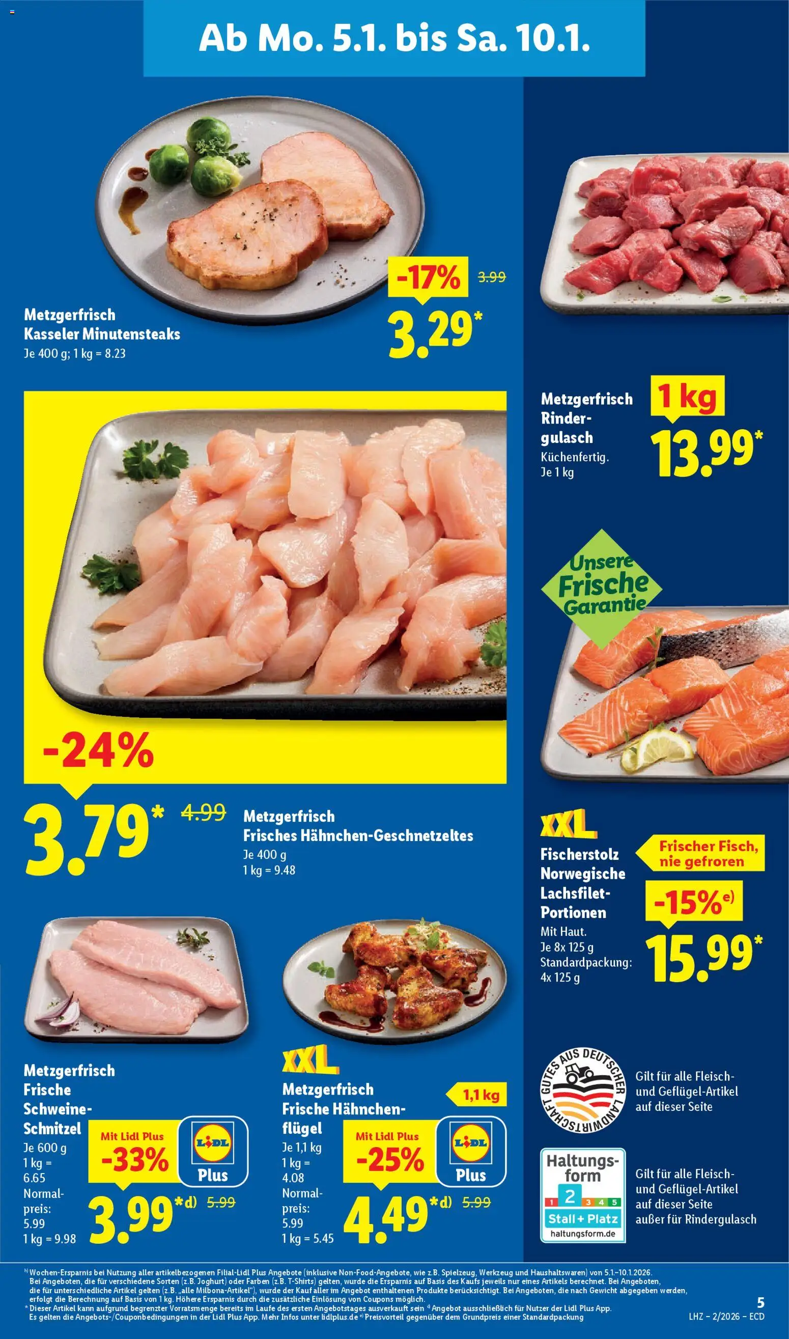 Lidl - Prospekt – gültig ab 05.01.2026 | Seite: 11 | Produkte: Rindergulasch, Hahnchen, Joghurt, Fleisch