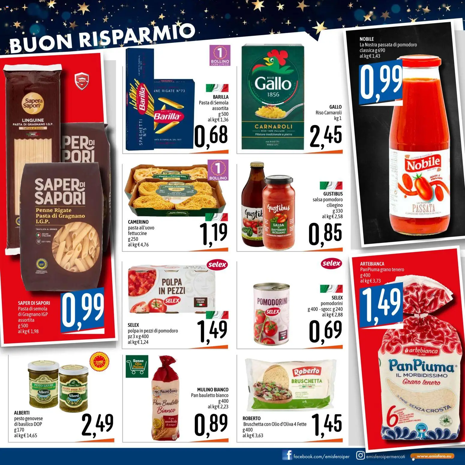 Volantino Emisfero del 28.12.2025 | Pagina: 9 | Prodotti: Salsa, Pomodori, Pesto, Passata di pomodoro
