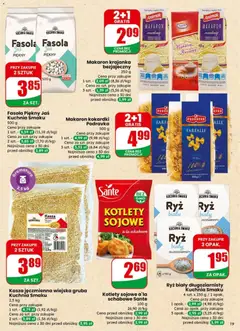Pogląd oferty "Ryż biały długoziarnisty Kuchnia Smaku, 4 szt. x 150 g / 1 opak." - ważna od 07.01.2026 | Strona: 19 | Produkty: Makaron kokardki, Fasola piękny jaś, Ryż, Kotlety
