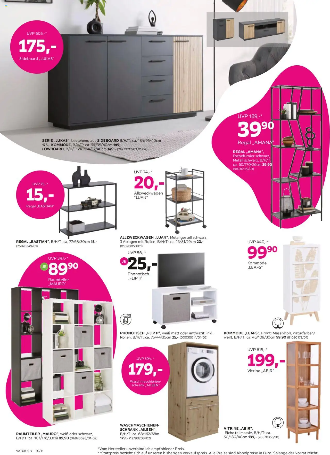 Mömax Prospekt aktuell gültig ab 19.08.2025 | Seite: 10 | Produkte: Kommode, Regal, Schrank