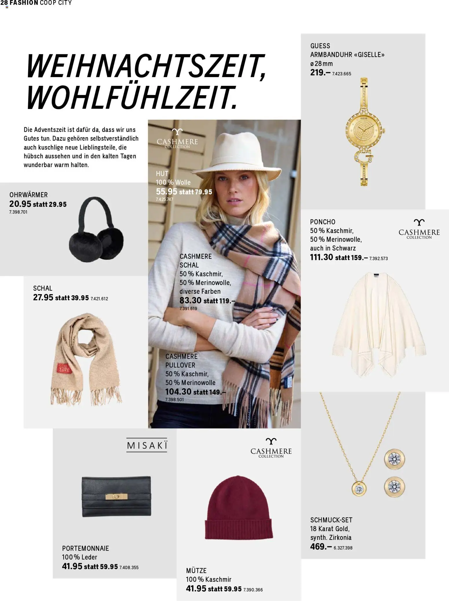 Coop City Aktionen – gültig ab 10.11.2025 | Seite: 28 | Produkte: Pullover, Schal, Poncho