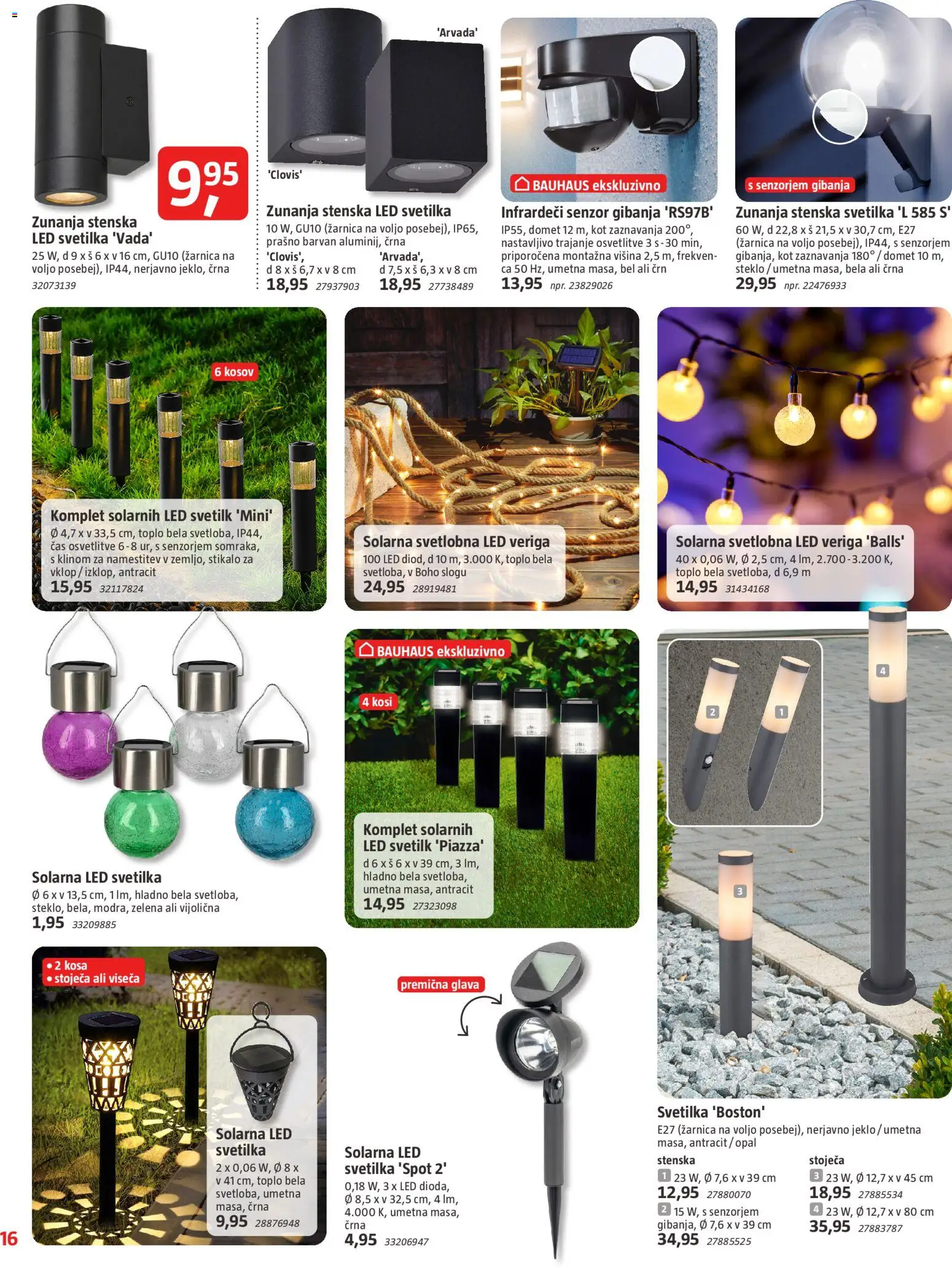 Novi Bauhaus katalog ponudbe – veljaven od 18.03.2026 | Stran: 16 | Izdelki: Led svetilka, Svetilka, Stenska svetilka, Zelena