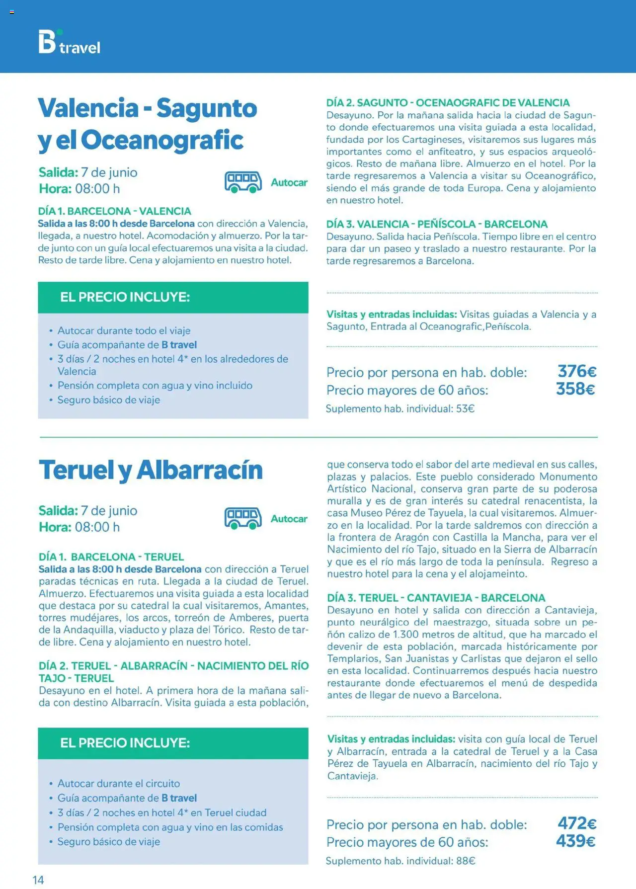 B the travel brand Viatges i Excursions │ válido desde el 01.05.2025 | Página: 14 | Productos: Vino