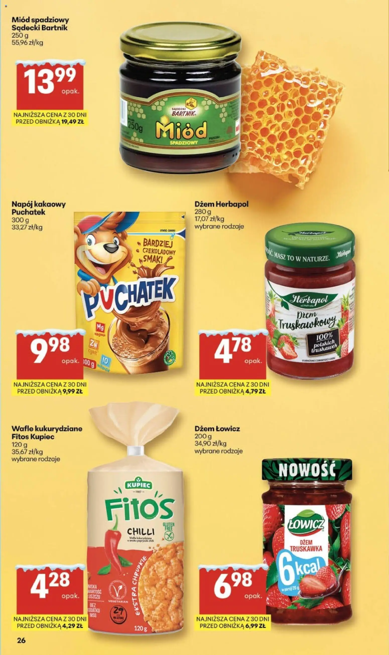 Delikatesy Centrum Gazetka od 08.01.2026 | Strona: 26 | Produkty: Miód, Wafle, Dżem